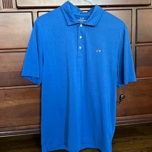 Vineyard Vines blue performance polo size large.